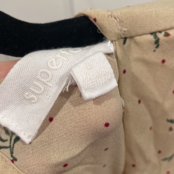 SuperFoxx Large button down midi floral and polka dots ECU - Picture 10 of 15